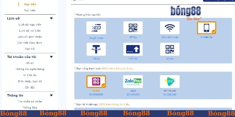 Hướng dẫn gửi tiền tại nhà cái